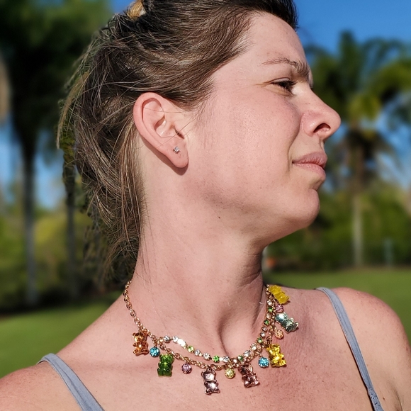 Nwt Betsey Johnson Gummy Bear Frontal Necklace - Picture 17 of 17